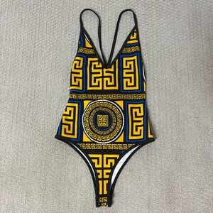 Blue and Yellow Body Suit 🌀